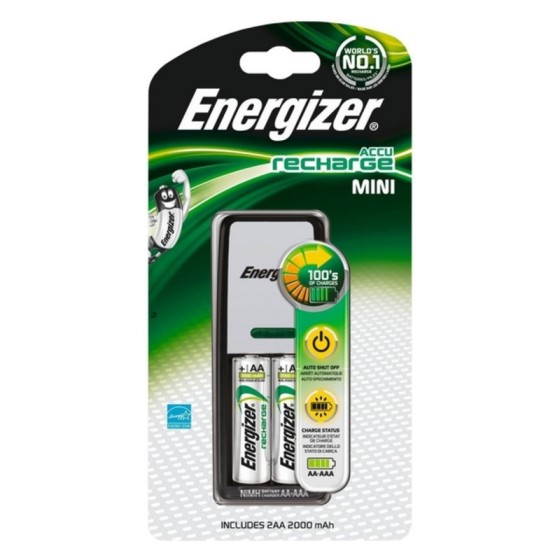 Chargeur + Piles Rechargeables Energizer ENE300321000 LR6 BL4 AA 2000 mAh