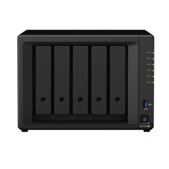 Stockage réseau Synology DS1520+ 8 GB RAM Noir