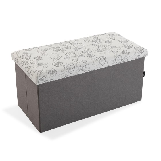 Coffre Cozy Démontable Rectangulaire Lin Bois MDF (38 x 37,5 x 76,5 cm)