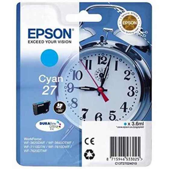 Cartouche d'encre originale Epson DURABRITE T27 Cyan