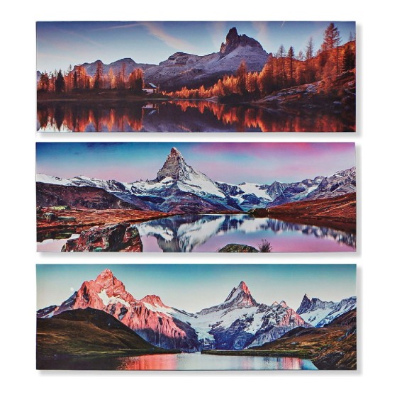 Cadre DKD Home Decor Landscape Toile (3 pcs) (90 x 2 x 30 cm)