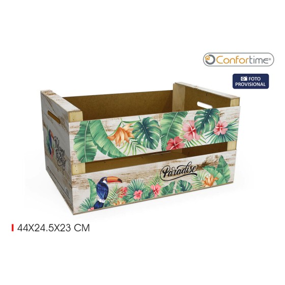 Boîte de rangement Confortime Paradise Brille Tropical (44 x 24,5 x 23 cm)