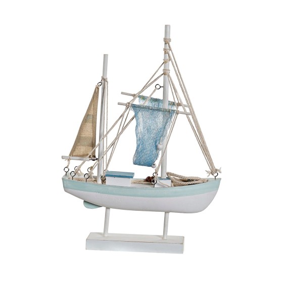 Figurine Décorative DKD Home Decor Coton Barco Bois MDF (29 x 8 x 40.5 cm)