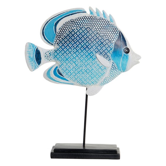 Figurine Décorative DKD Home Decor Métal Résine Poisson (27 x 8 x 34 cm)