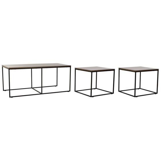 Table d'appoint DKD Home Decor Bois Métal (3 pcs) (122.5 x 61 x 53 cm) (56 x 51 x 48 cm)