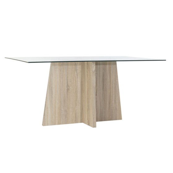 Table de Salle à Manger DKD Home Decor Verre Bois MDF (160 x 90 x 75 cm)