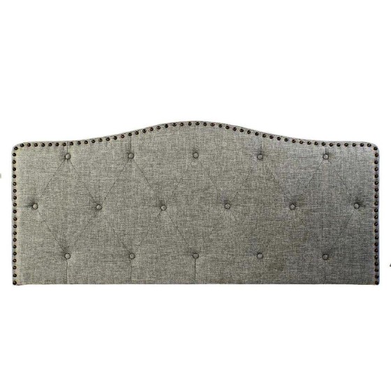 Tête de lit DKD Home Decor Gris Polyester Bois d'hévéa (160 x 6 x 68 cm)