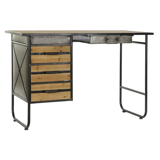 Bureau DKD Home Decor Noir Métal Bois MDF (120 x 50 x 80 cm)