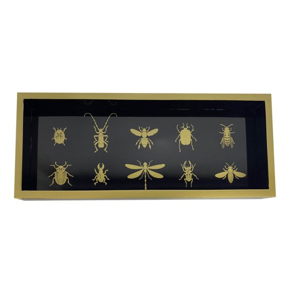 Vide-poches DKD Home Decor Insectes Bois MDF (30 x 12 x 2.5 cm)