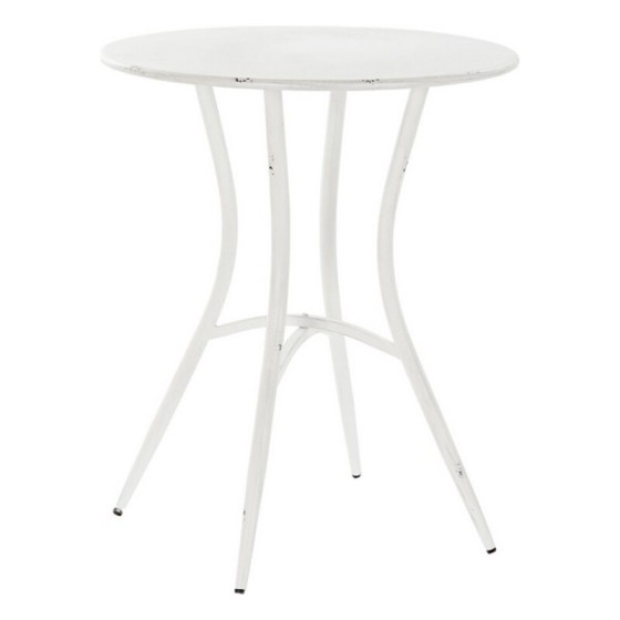 Table DKD Home Decor Blanc Métal (60 x 60 x 72 cm) (60 x 60 x 72 cm)