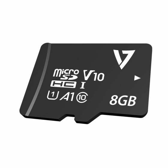 Carte Micro SD V7 CL10MAX 8 GB Noir